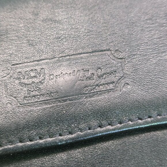 MCM Vintage Visetos Logo Coated/Leather Zip Around Wallet Serial B0635 - Picture 7 of 9